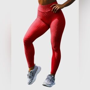 Multi color scrunch back textured Leggings
